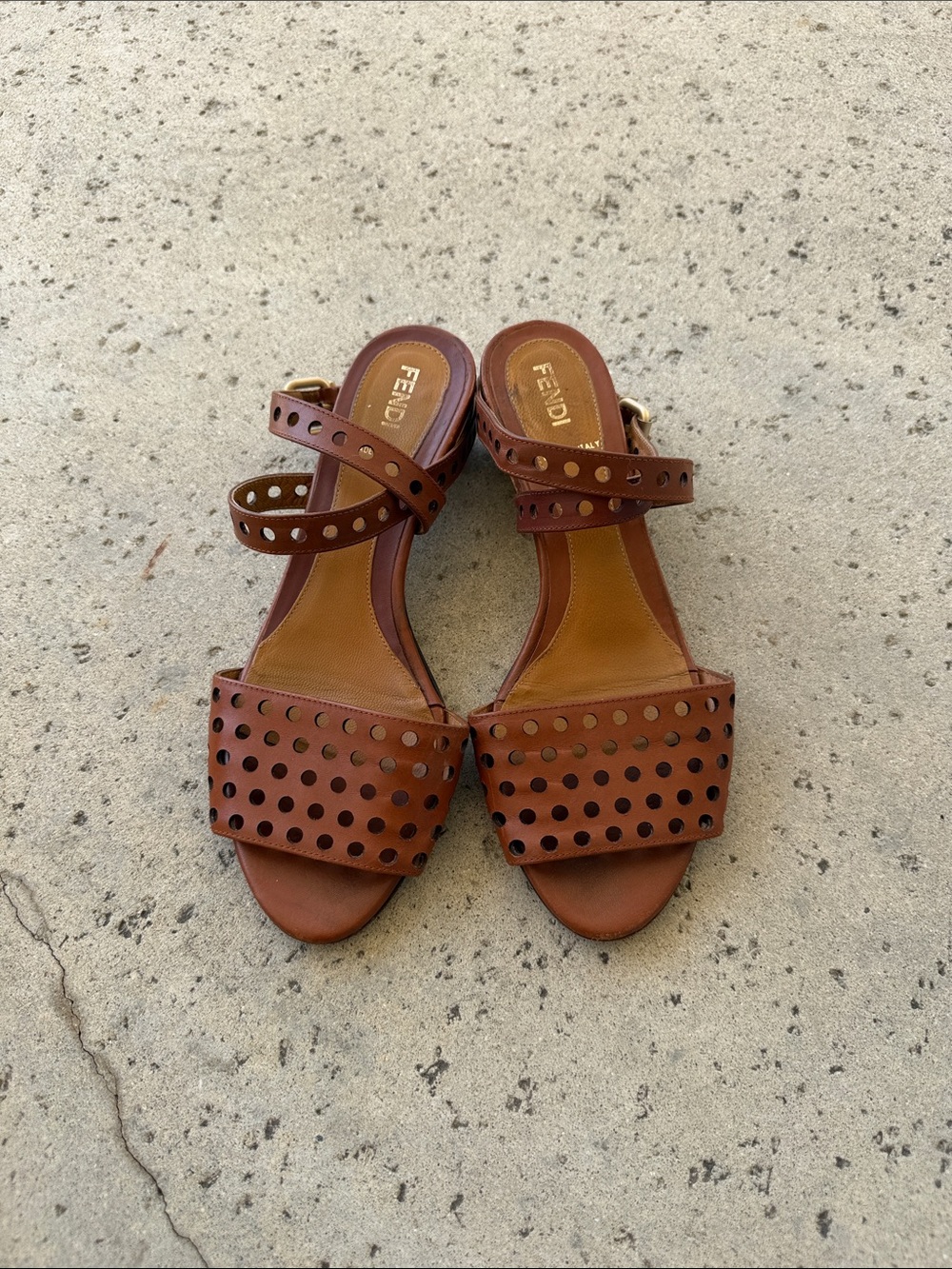 Fendi Leather Sandals